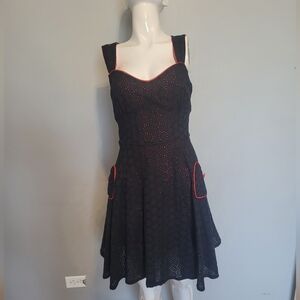 Living Dead Souls Lace and Satin Heart Dress, VGUC, Size L